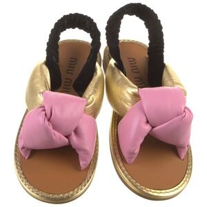 Miu Miu knotted sandals, perfect condition, bottoms have minor wear as shown